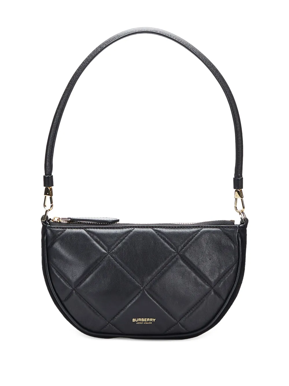 Pre-owned Burberry Olympia Shoulder Bag In Black