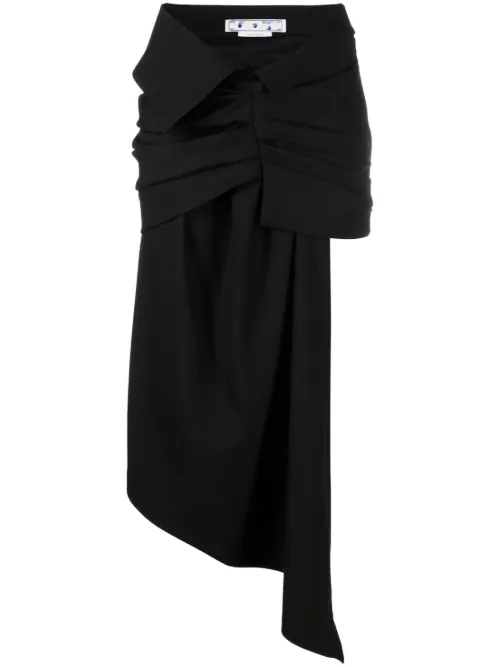 Jupe asymétrique à plis marqués - Off-White - Modalova