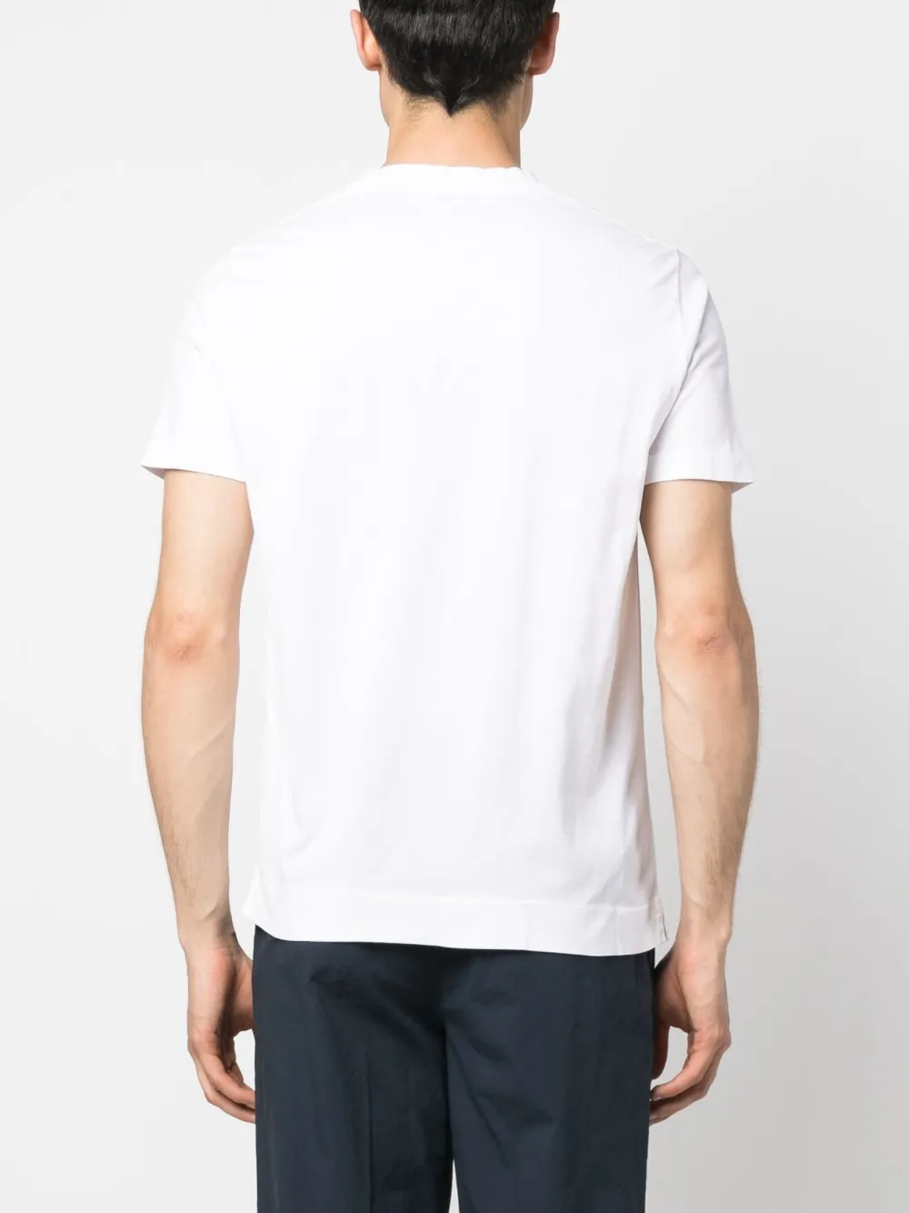 Shop Finamore 1925 Napoli Crew-neck Cotton T-shirt In White