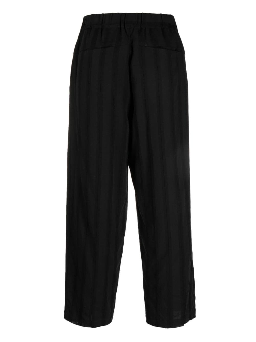 Shop Attachment Drawstring Cotton-blend Trousers In Black