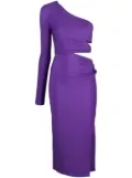 Patrizia Pepe one-shoulder midi dress - Purple