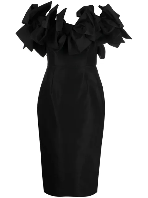 Carolina Herrera bow-detail strapless midi dress