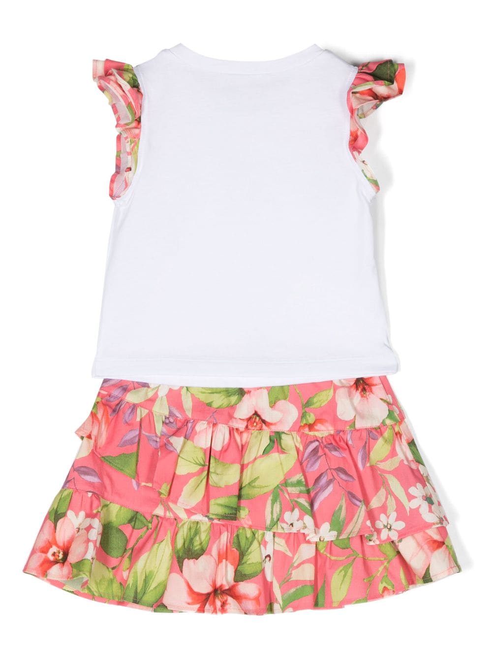 TWINSET Kids Twee rokken met bloemenprint - Roze