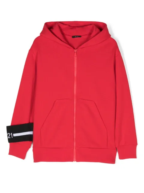 Nº21 Kids logo-print zip-up sweatshirt