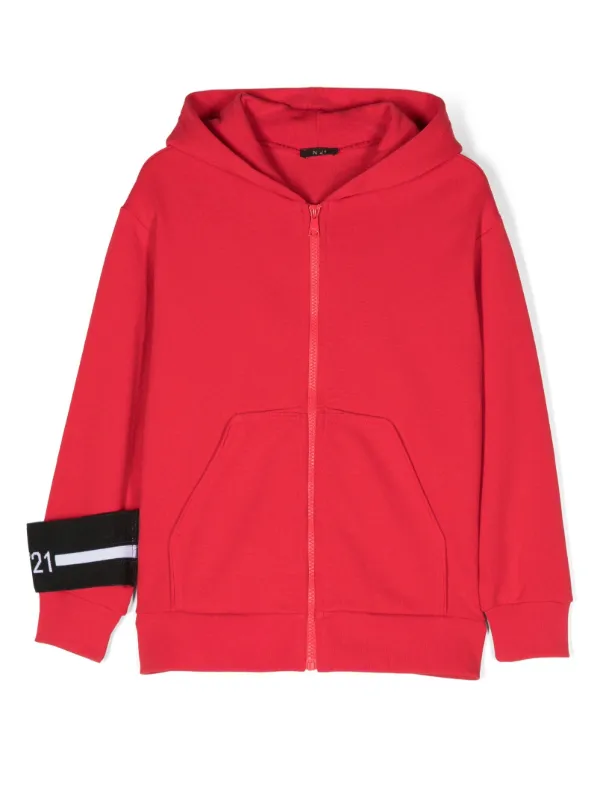 N°21 FELPA - SWEATSHIRT No. 21 Black Felpa Half Zip Sweatshirt | Macaroni Kids