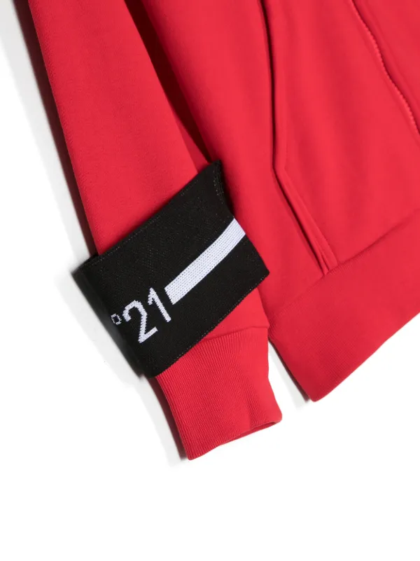 Nº21 Kids logo-print zip-up Sweatshirt | Red | FARFETCH