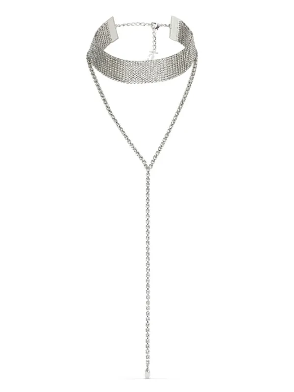 JIMMY CHOO 関税込み Crystal-embellished logo necklace 19964427_44973318_600.jpg