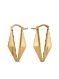 Jimmy Choo engraved-logo earrings - Gold