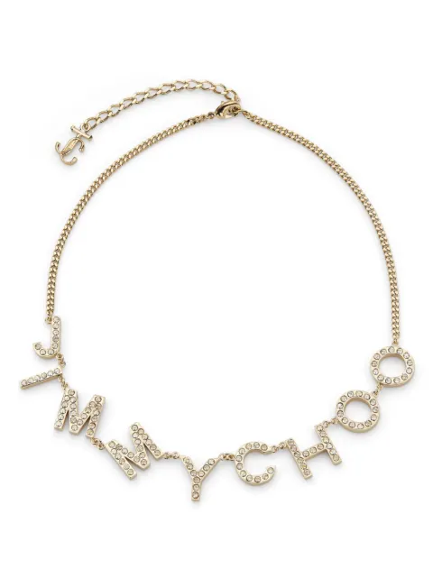 Jimmy Choo logo-lettering necklace 