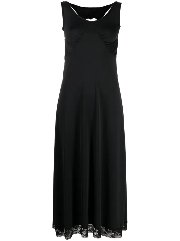 white christmas dresses Simple Chiffon Backless Deep V Neck Black Long Prom Dress PG559 US12 / Black main image 0