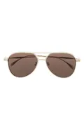 Alexander McQueen tinted pilot-frame sunglasses - Gold