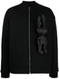 Natasha Zinko rabbit-appliqué bomber jacket - Black
