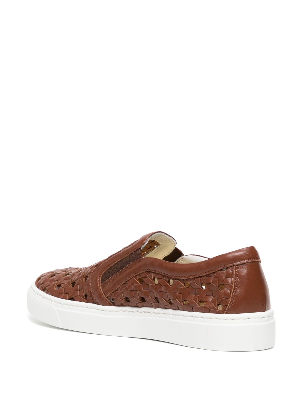 Shop Madison.maison Interwoven Slip-on Sneakers In Brown