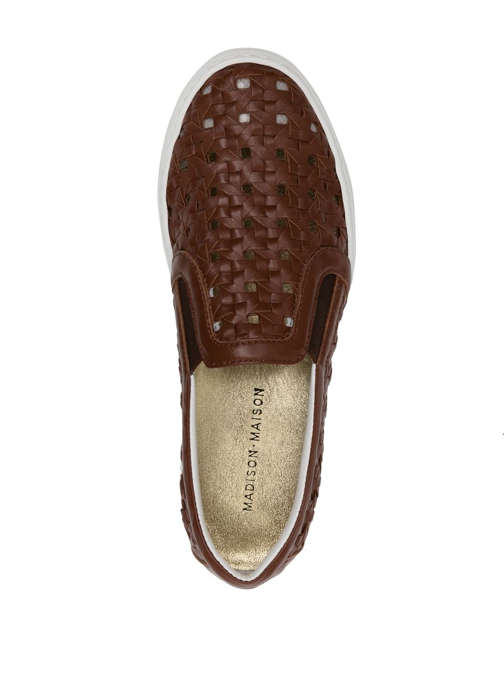 Shop Madison.maison Interwoven Slip-on Sneakers In Brown
