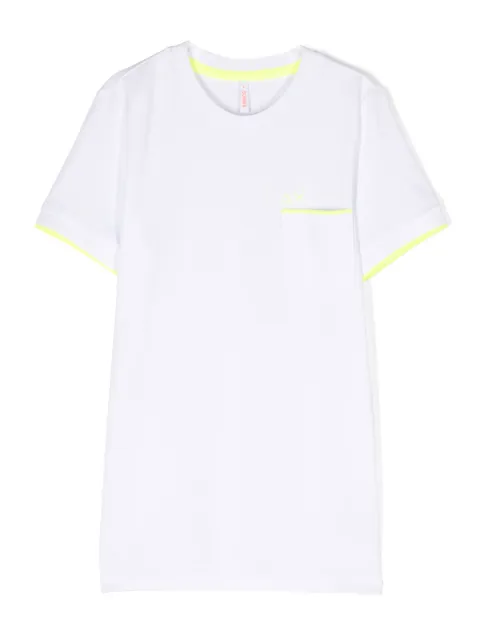 Sun 68 logo-embroidered T-shirt