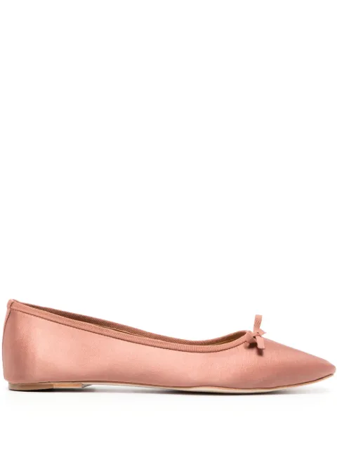 Reformation Paola satin ballet pumps