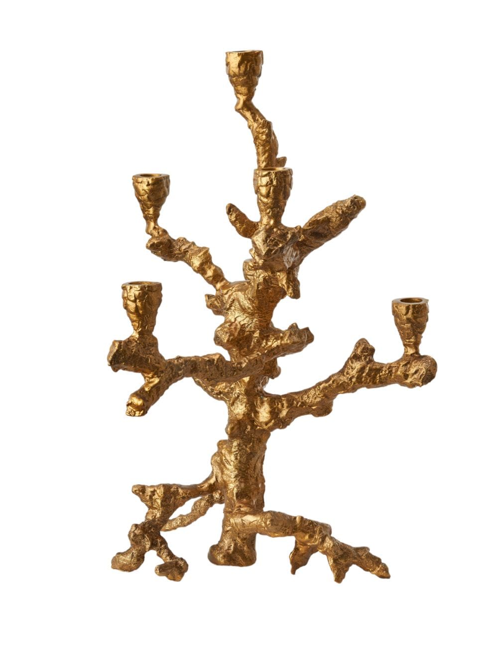 Shop Polspotten Apple Tree Candle Holder In Gold