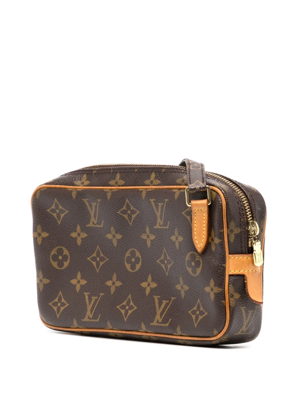 Preowned Louis Vuitton 2001 Pochette Twin Gm Crossbody Bag In Brown