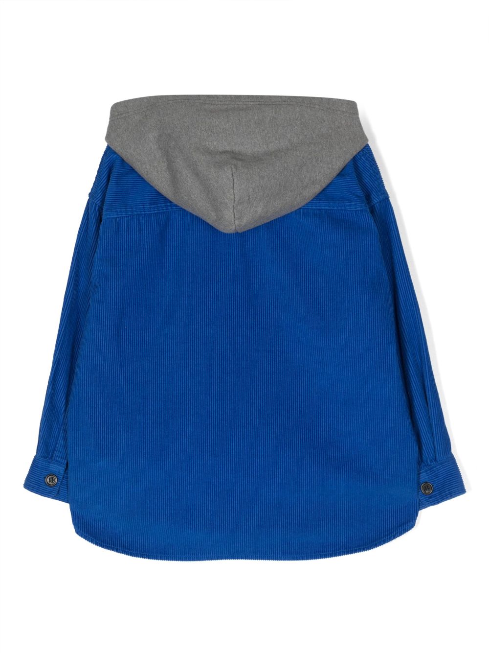Nº21 Kids corduroy hooded overshirt - Blauw