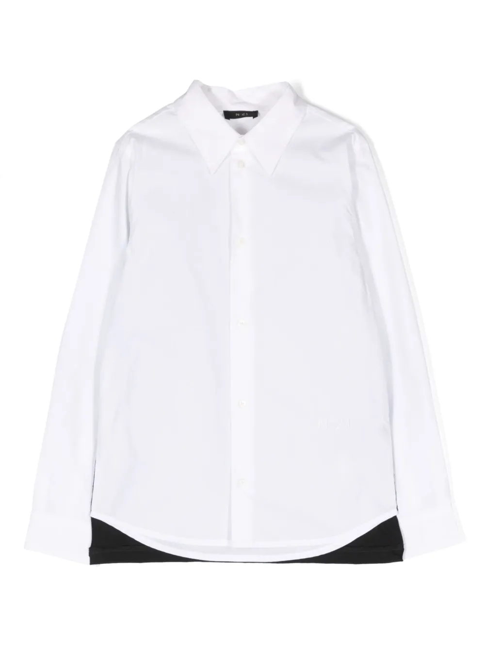 Nº21 Kids double-layer long-sleeve shirt - White