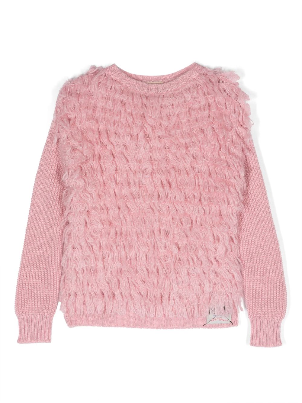 Shop N°21 Ruffled-panel Knit Jumper In Pink