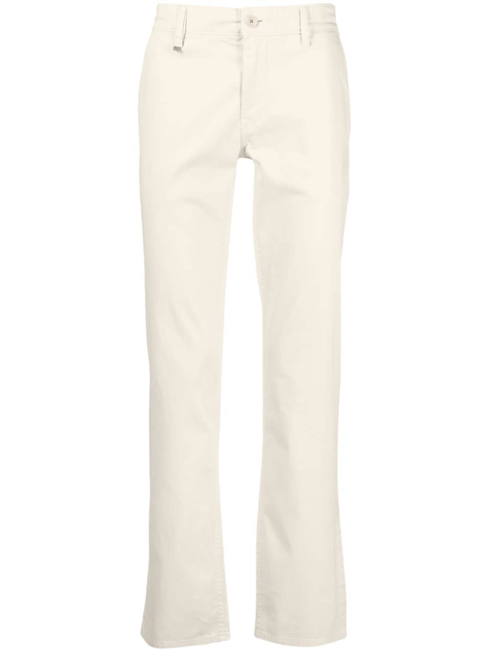 Hugo Boss Logo-patch Slim-fit Jeans In Yellow