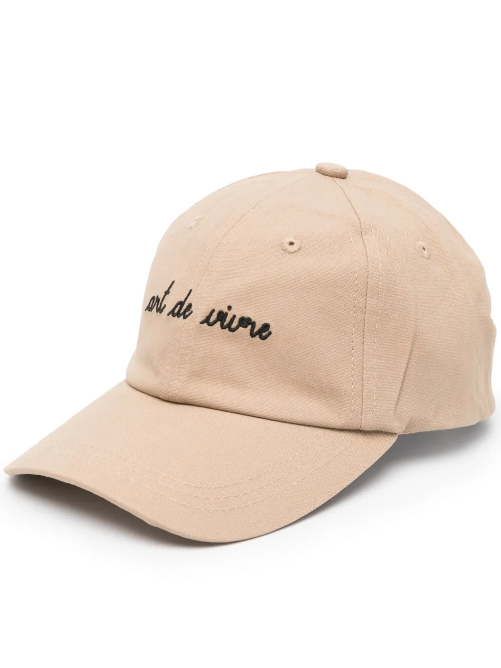 Maison Labiche embroidered motif cotton cap