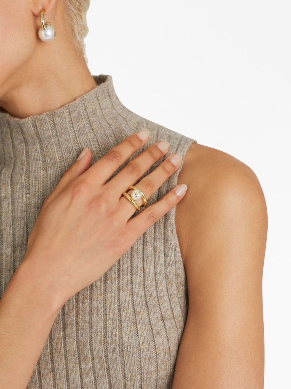 Jimmy Choo Ring met parel - Goud