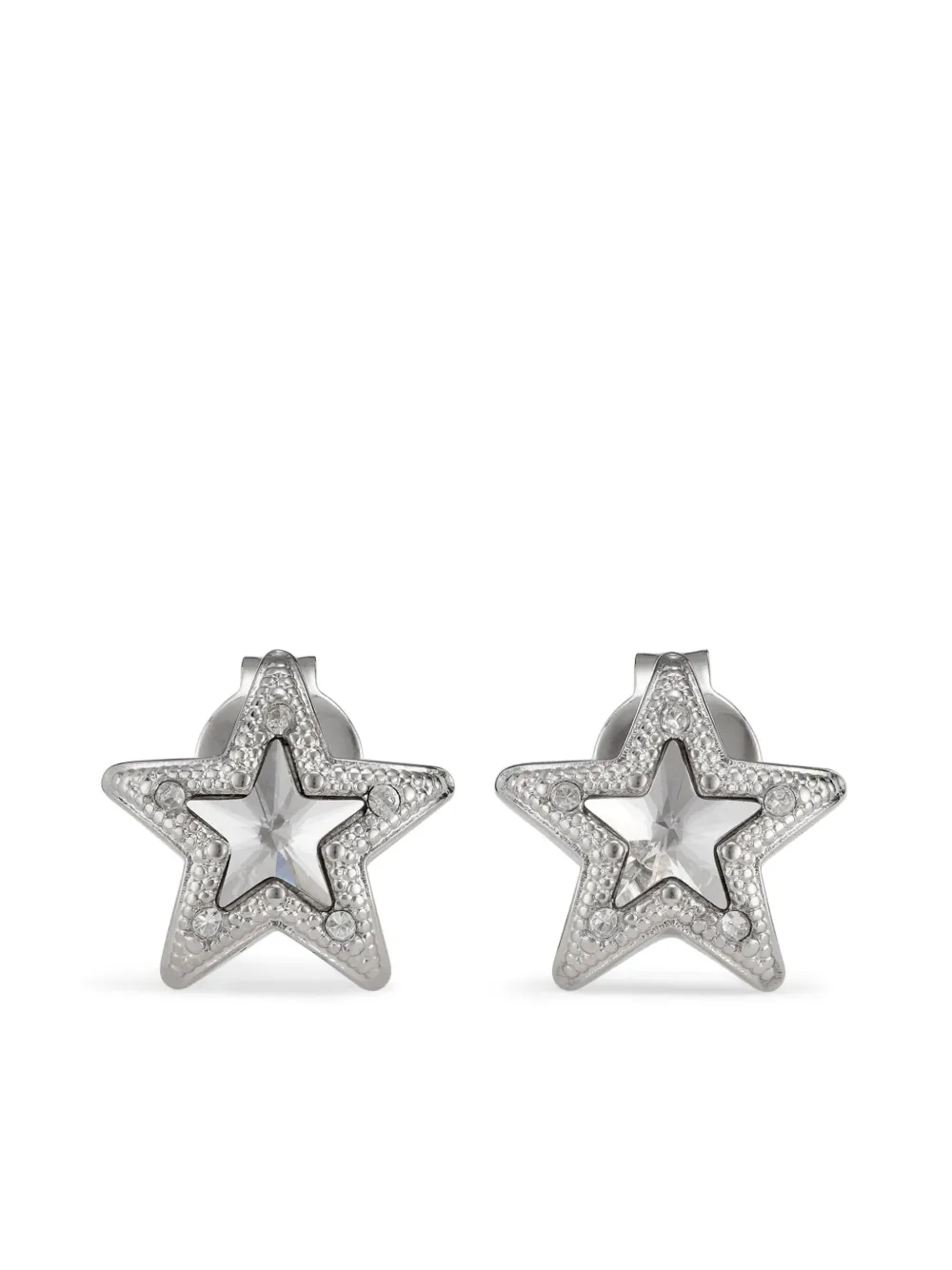 Jimmy Choo クリスタル スターピアス - シルバートーン Jimmy Choo クリスタル スターピアス - シルバートーン