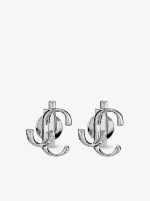 Jimmy Choo aretes con letras del logo