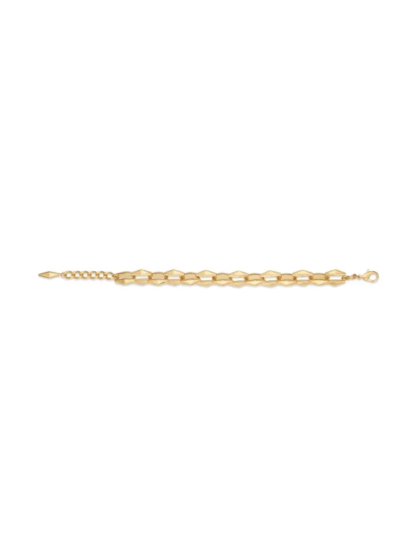 JIMMY CHOO☆ ダイアモンド リンク ブレスレット ゴールド DIAMOND FINE BRACELET｜ ゴールド仕上げファインチェーン