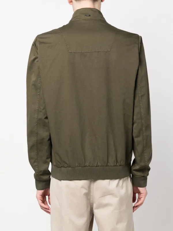 Green cotton deals bomber jacket