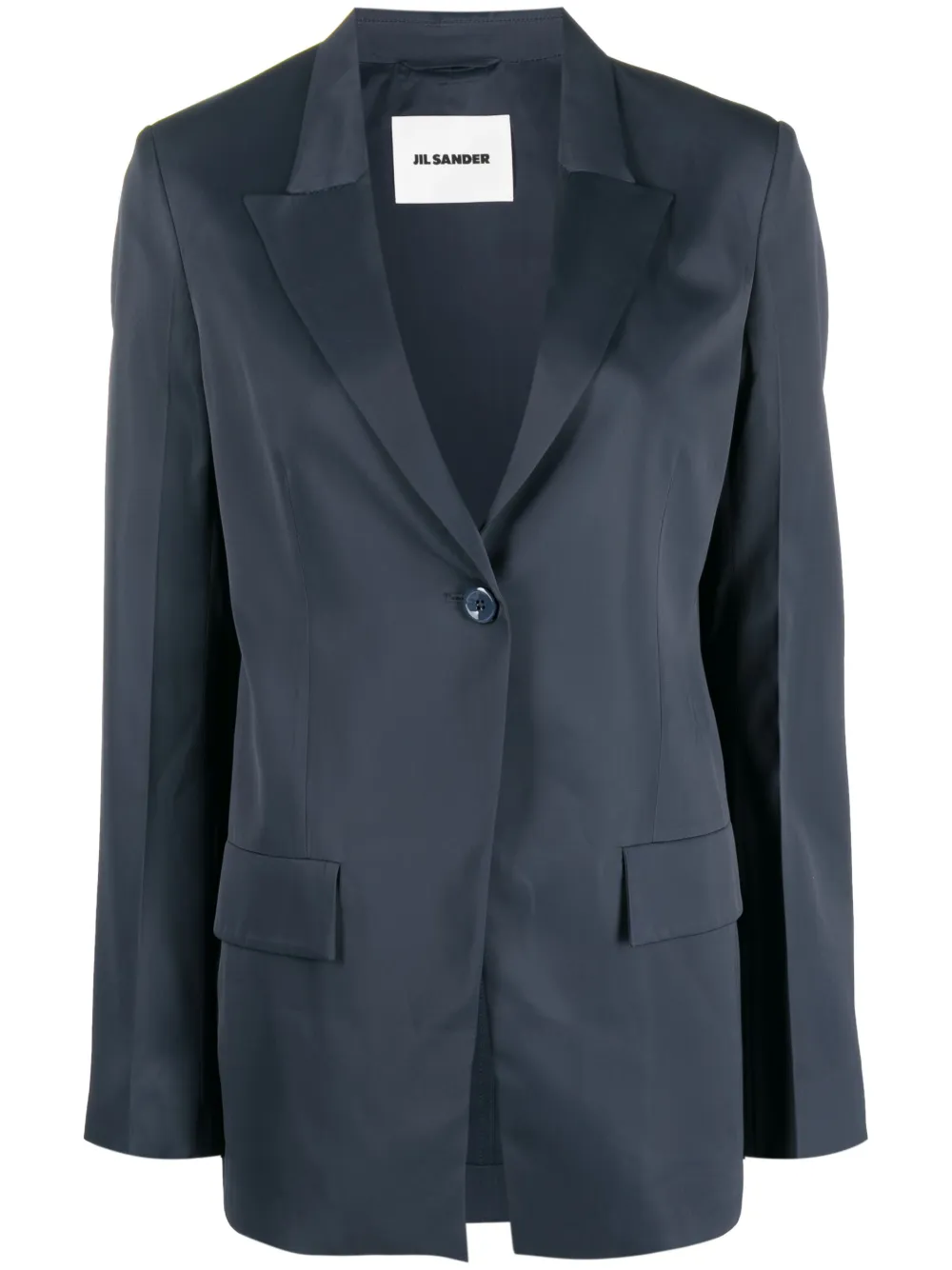 Jil Sander Single-breasted Blazer In Blue
