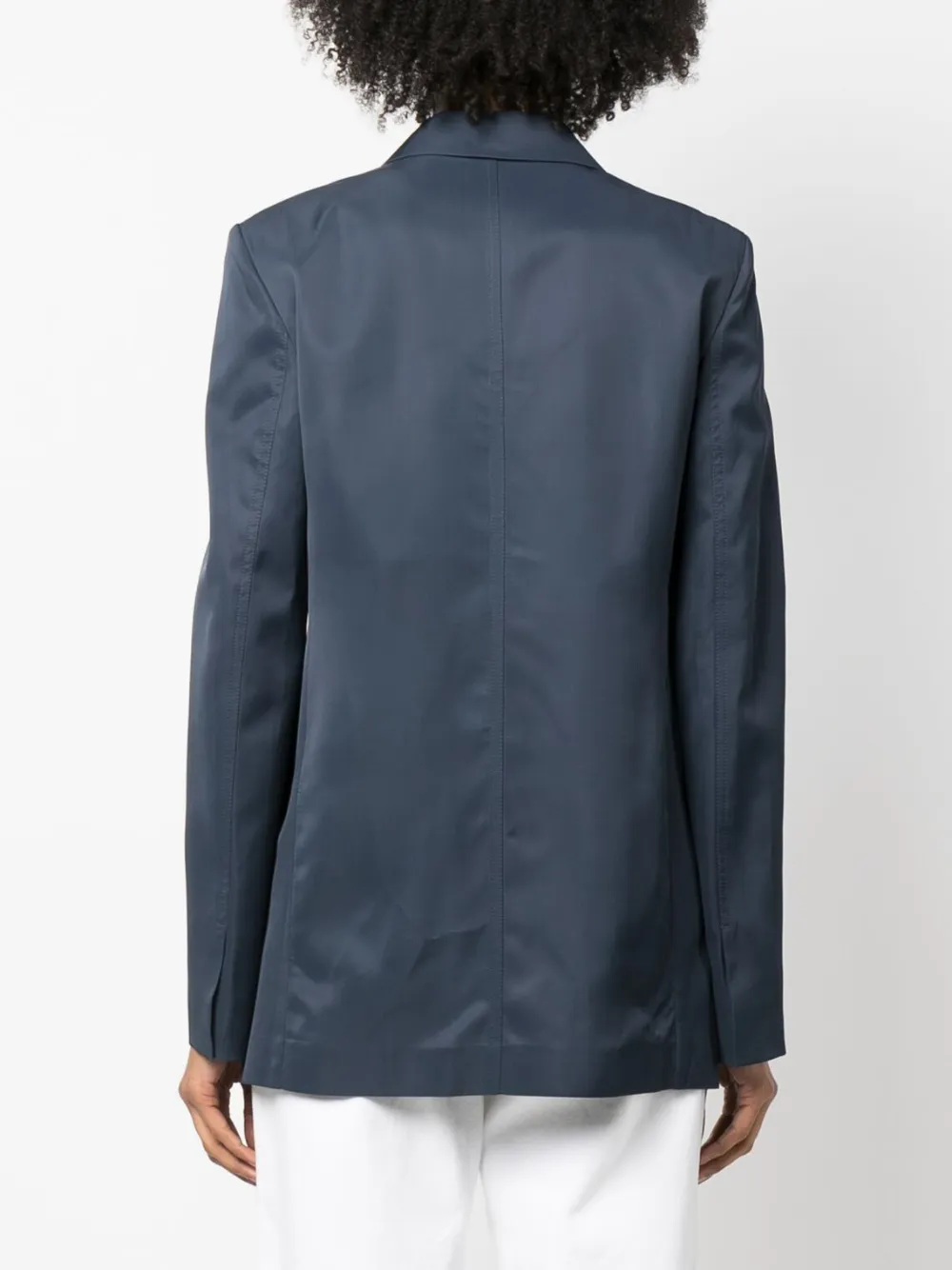 Jil Sander Single-breasted Blazer In Blue