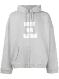 Natasha Zinko text-print hooded jacket - Grey