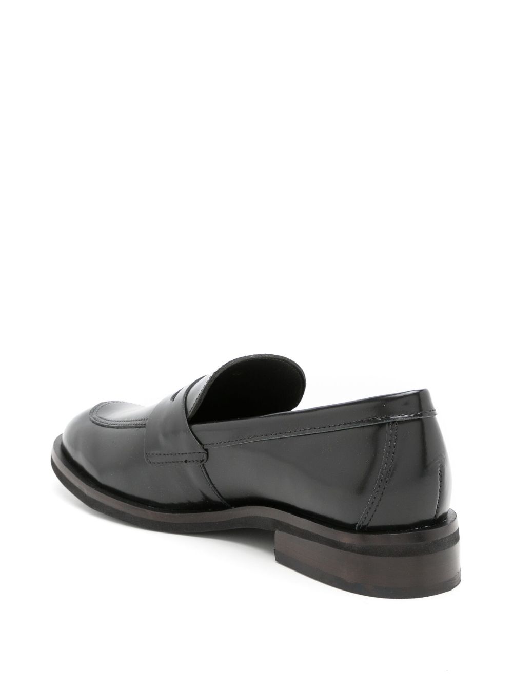 Shop Sarah Chofakian Clarisse 30mm Round-toe Loafers In Black