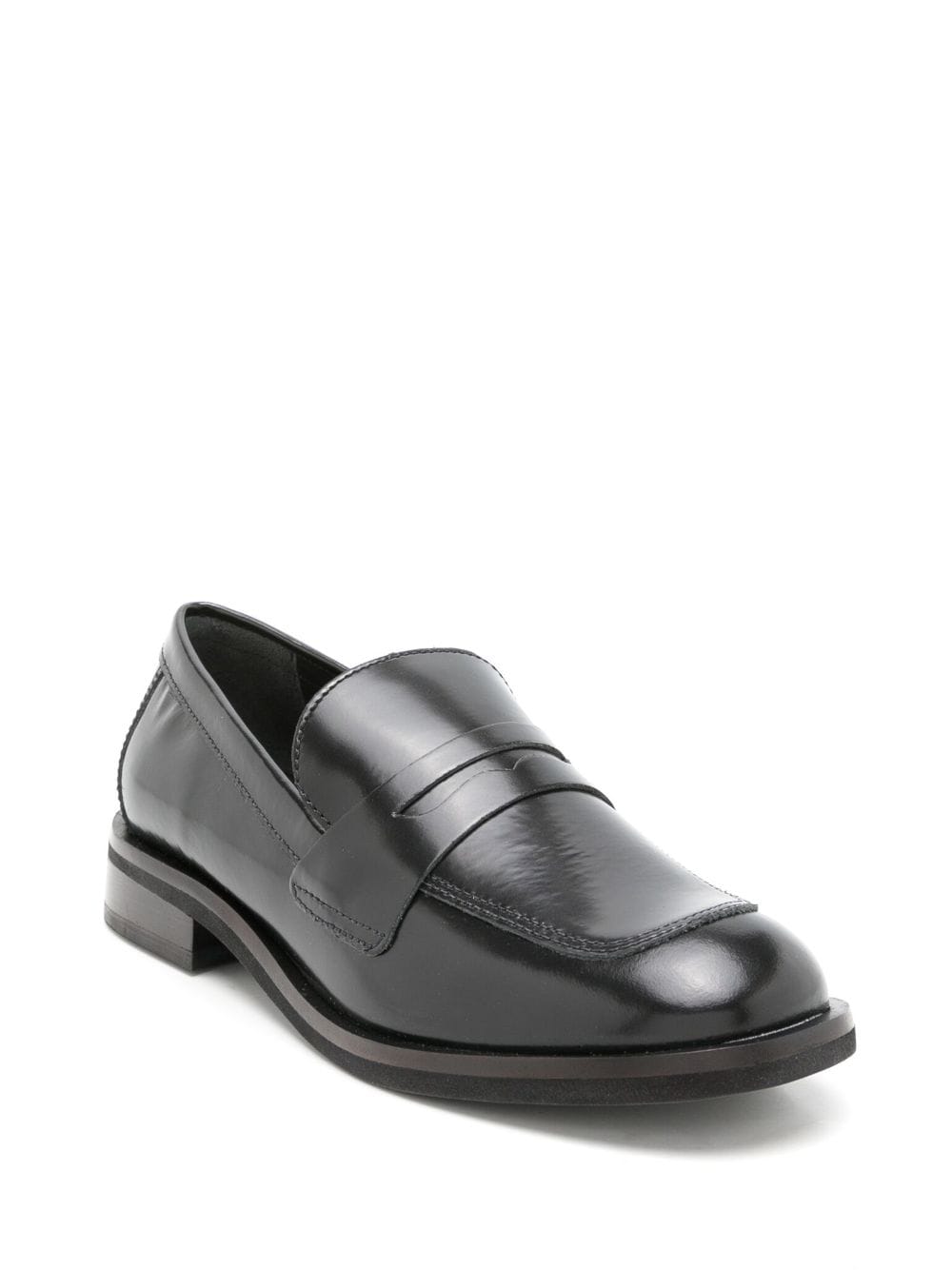 Shop Sarah Chofakian Clarisse 30mm Round-toe Loafers In Black
