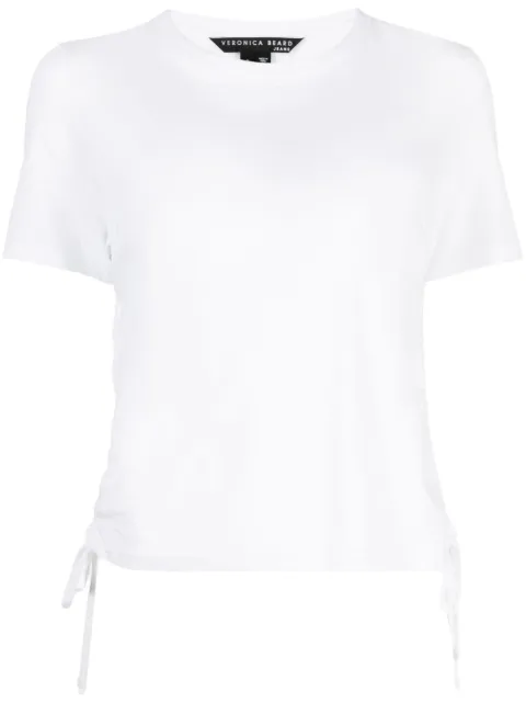 Veronica Beard gathered-detail cotton T-shirt