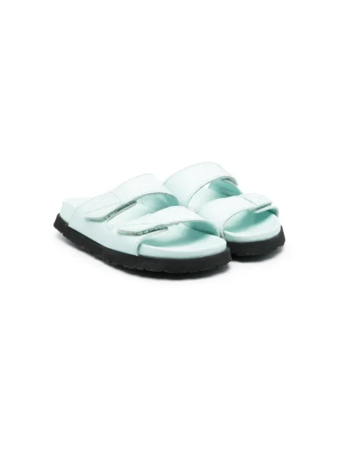 Palm Angels Kids - logo-print slip-on sandals