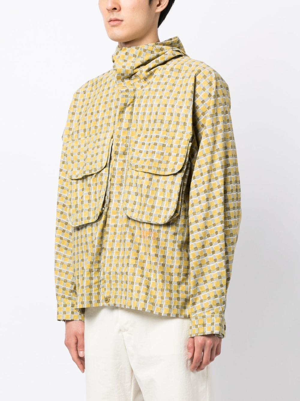 Shop Story Mfg. Forager Check-print Jacket In Gelb