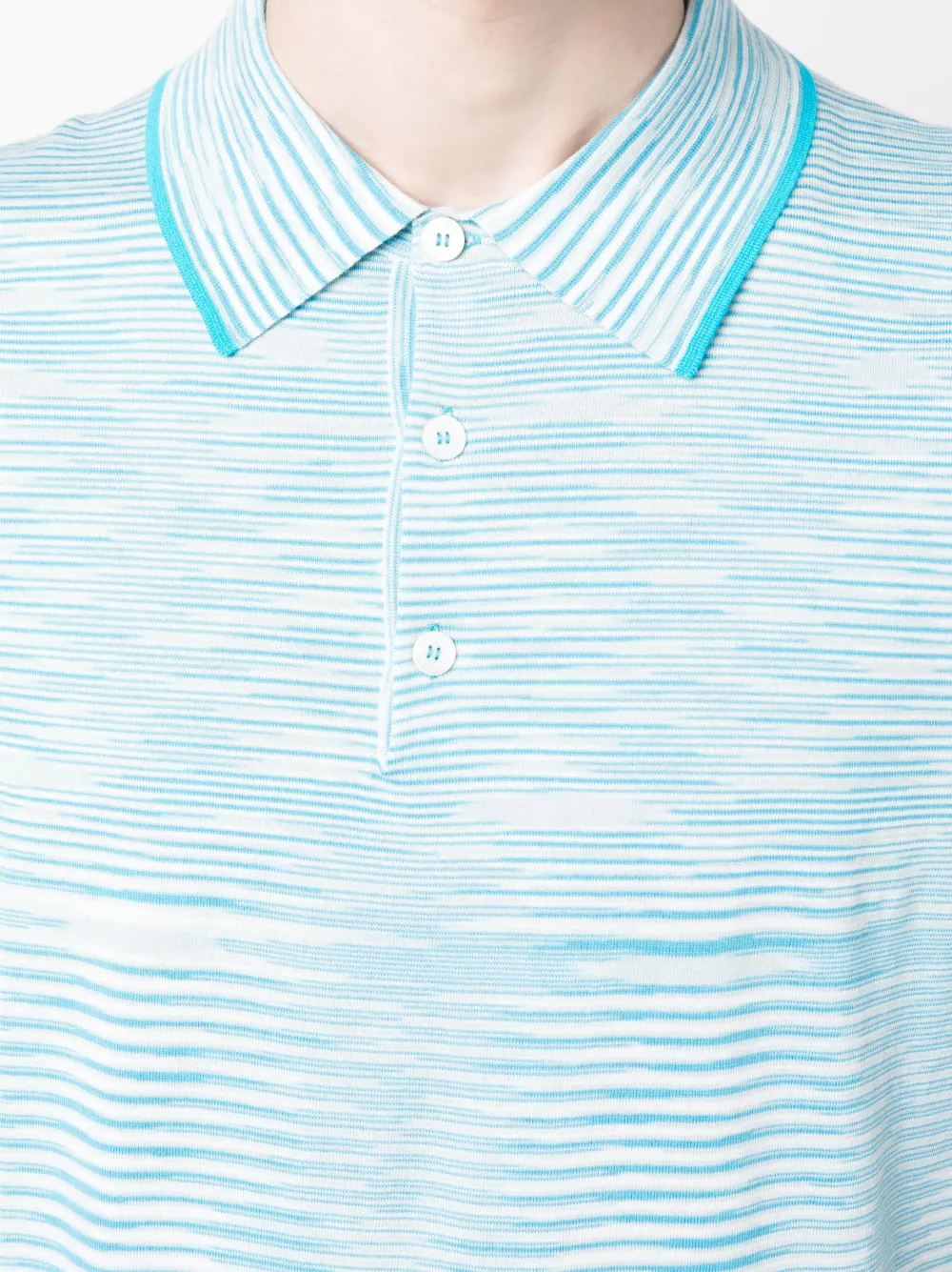 Missoni Gebreid poloshirt Blauw