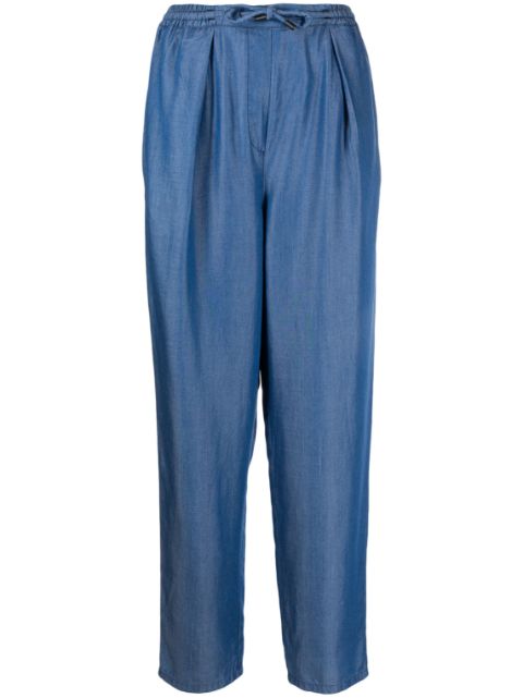 Emporio Armani high-waist drawstring trousers Women