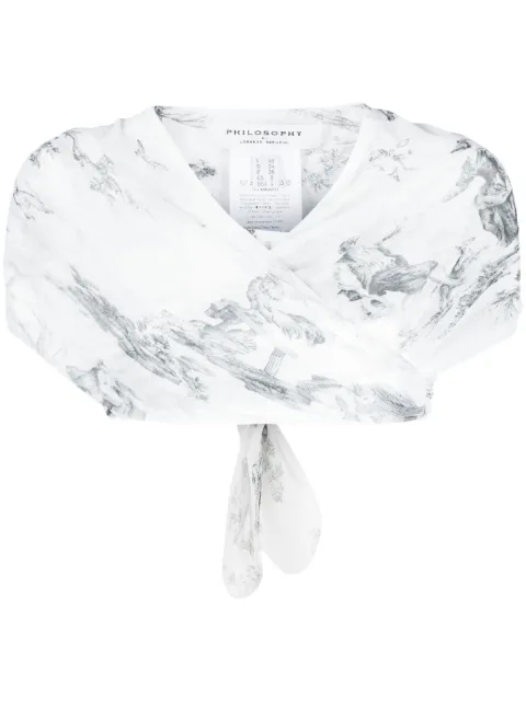 Philosophy Di Lorenzo Serafini graphic-print crop top