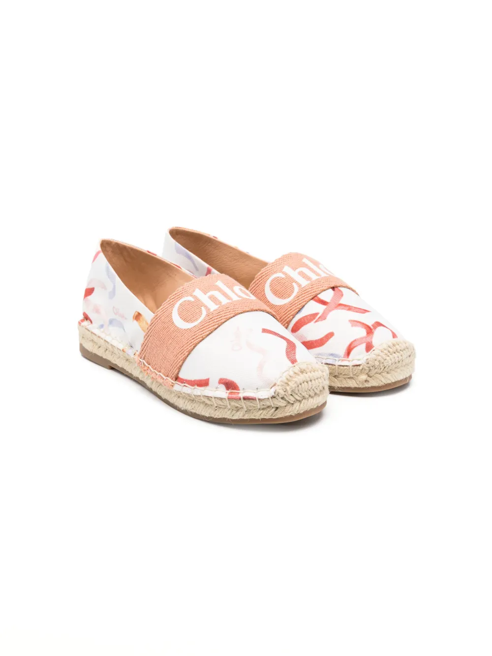 Chloé Kids' All Over Print Espadrilles In Multicolor