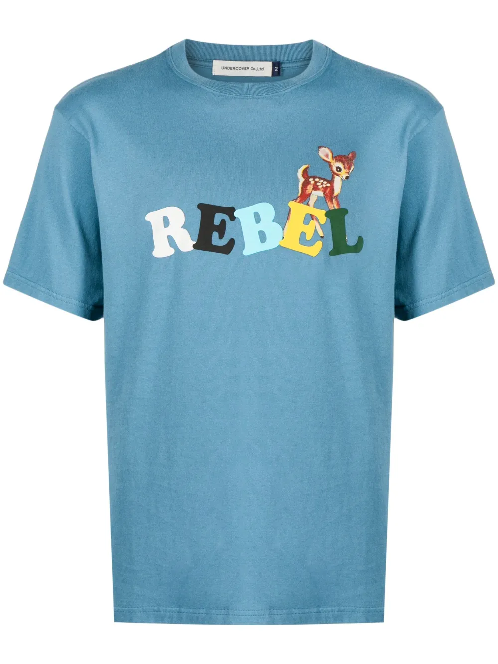 Undercover Cartoon-print Cotton T-shirt In Blue