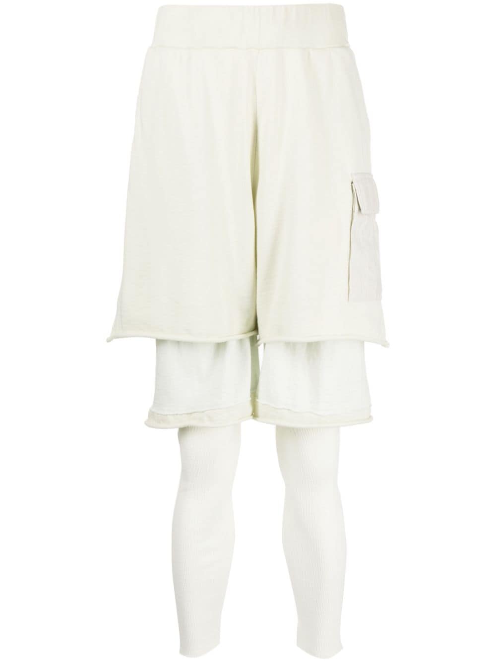 Shop Undercover Layered Cotton Trousers In White