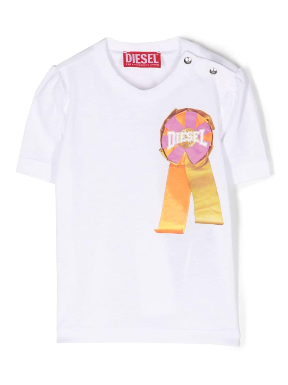 Diesel Kids appliqué-logo cotton T-shirt - White