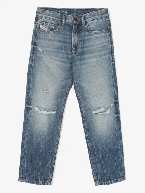 Diesel Kids 2010-J distressed-finish jeans