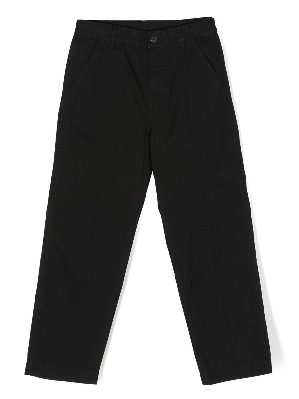 Image 1 of Diesel Kids logo-embroidered chino trousers