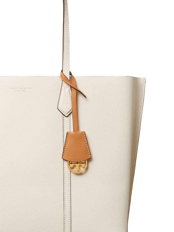 Tory Burch Ivory Leather Perry Tote Bag